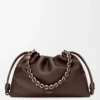 Borsa Flamenco grande in morbida pelle di agnello nappa Marrone scuro Borsa Flamenco grande in morbida pelle di agnello nappa Marrone scuro