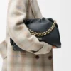 Borsa Flamenco grande in morbida pelle di agnello nappa Nero Borsa Flamenco grande in morbida pelle di agnello nappa Nero