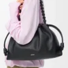 Borsa Flamenco grande in morbida pelle di agnello nappa Nero Borsa Flamenco grande in morbida pelle di agnello nappa Nero