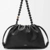 Borsa Flamenco grande in morbida pelle di agnello nappa Nero Borsa Flamenco grande in morbida pelle di agnello nappa Nero
