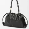 Borsa Flamenco grande in morbida pelle di agnello nappa Nero Borsa Flamenco grande in morbida pelle di agnello nappa Nero