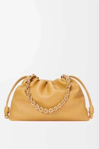 Borsa Flamenco grande in morbida pelle di agnello nappa Sahara