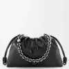 Borsa Flamenco grande in pelle di agnello nappa verniciata Nero Borsa Flamenco grande in pelle di agnello nappa verniciata Nero