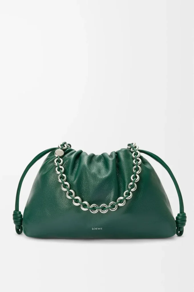 Borsa Flamenco grande in pelle di cervo Evergreen Borsa Flamenco grande in pelle di cervo Evergreen
