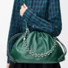Borsa Flamenco grande in pelle di cervo Evergreen Borsa Flamenco grande in pelle di cervo Evergreen