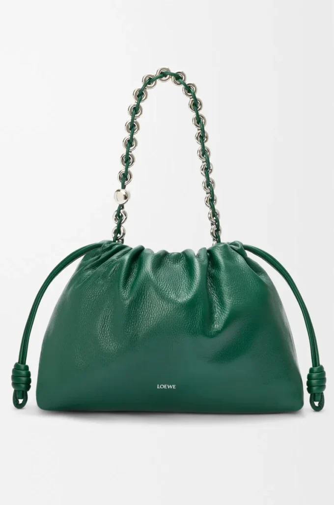 Borsa Flamenco grande in pelle di cervo Evergreen Borsa Flamenco grande in pelle di cervo Evergreen