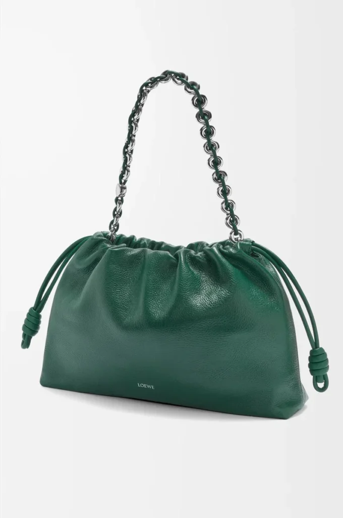 Borsa Flamenco grande in pelle di cervo Evergreen Borsa Flamenco grande in pelle di cervo Evergreen
