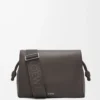 Borsa Flamenco in morbida pelle di vitello lucida Grigio scuro Borsa Flamenco in morbida pelle di vitello lucida Grigio scuro