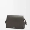 Borsa Flamenco in morbida pelle di vitello lucida Grigio scuro Borsa Flamenco in morbida pelle di vitello lucida Grigio scuro