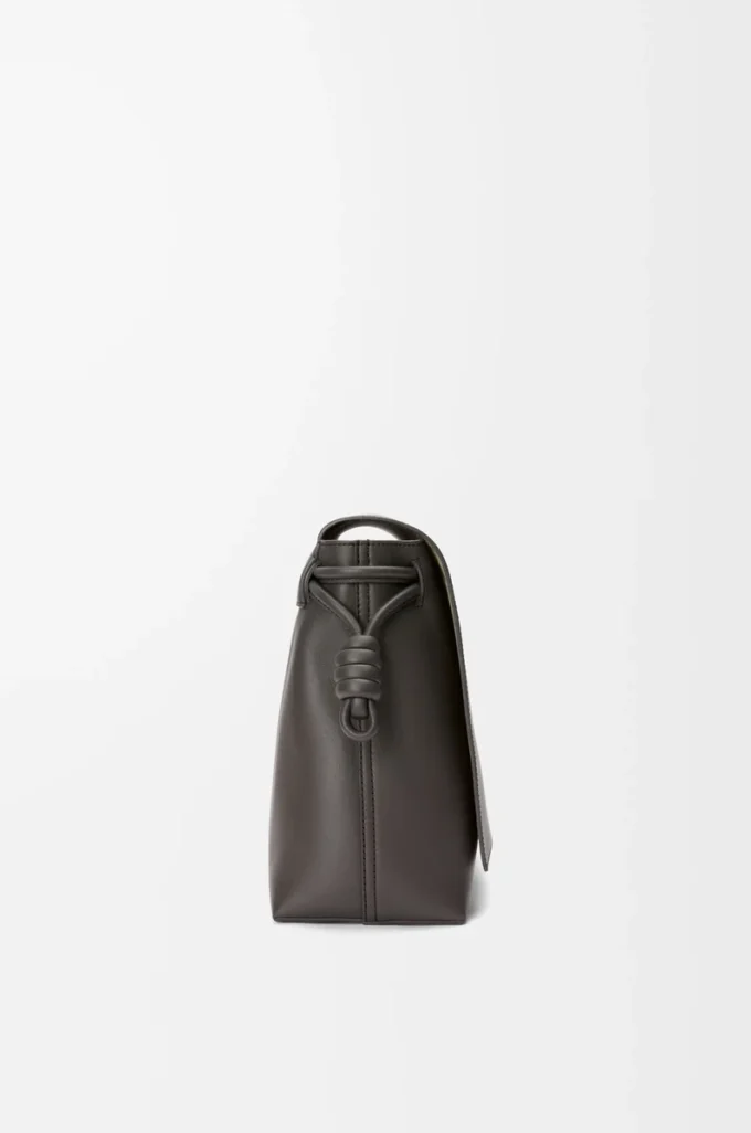Borsa Flamenco in morbida pelle di vitello lucida Grigio scuro Borsa Flamenco in morbida pelle di vitello lucida Grigio scuro
