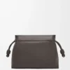 Borsa Flamenco in morbida pelle di vitello lucida Grigio scuro Borsa Flamenco in morbida pelle di vitello lucida Grigio scuro