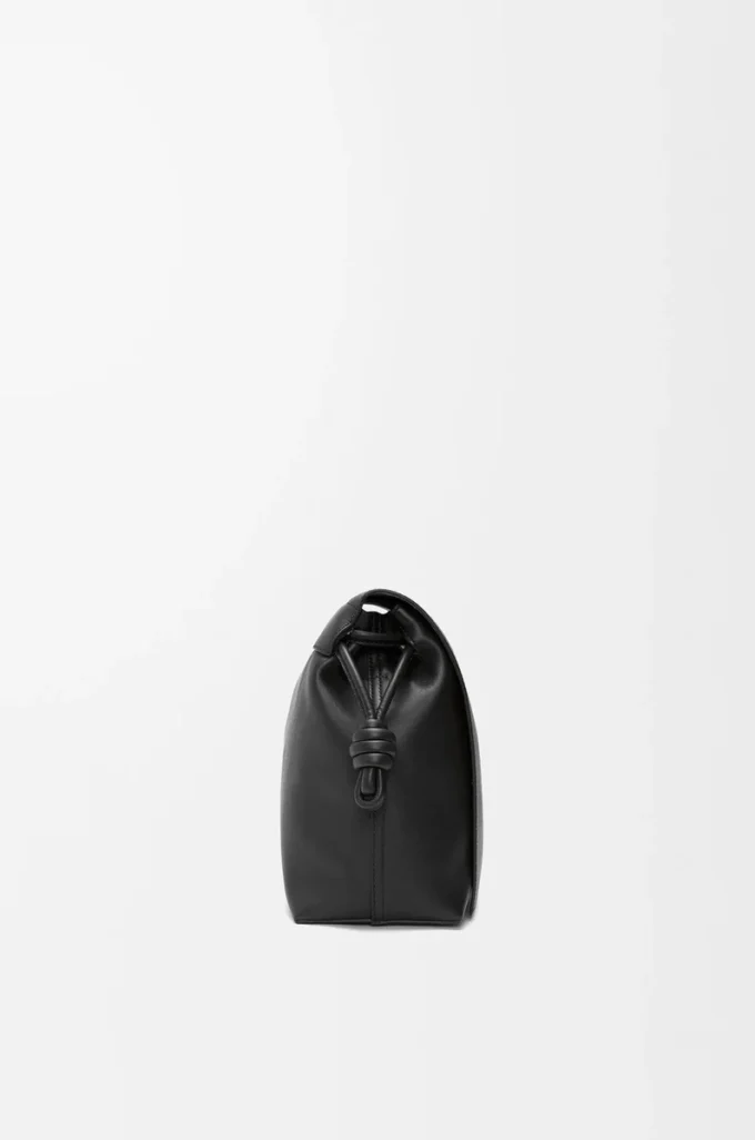 Borsa Flamenco in morbida pelle di vitello lucida Nero Borsa Flamenco in morbida pelle di vitello lucida Nero