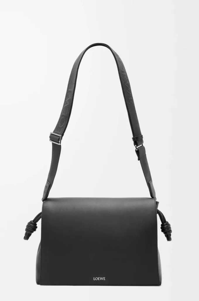 Borsa Flamenco in morbida pelle di vitello lucida Nero Borsa Flamenco in morbida pelle di vitello lucida Nero