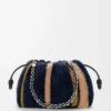 Borsa Flamenco media in maglia jacquard Multicolor Deep Navy