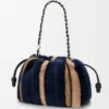 Borsa Flamenco media in maglia jacquard Multicolor Deep Navy