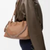 Borsa Flamenco media in morbida pelle di agnello nappa color moka Borsa Flamenco media in morbida pelle di agnello nappa color moka