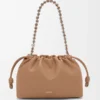 Borsa Flamenco media in morbida pelle di agnello nappa color moka Borsa Flamenco media in morbida pelle di agnello nappa color moka