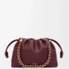 Borsa Flamenco media in morbida pelle di agnello nappa Dark Burgundy Borsa Flamenco media in morbida pelle di agnello nappa Dark Burgundy
