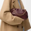 Borsa Flamenco media in morbida pelle di agnello nappa Dark Burgundy Borsa Flamenco media in morbida pelle di agnello nappa Dark Burgundy