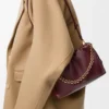 Borsa Flamenco media in morbida pelle di agnello nappa Dark Burgundy Borsa Flamenco media in morbida pelle di agnello nappa Dark Burgundy