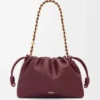 Borsa Flamenco media in morbida pelle di agnello nappa Dark Burgundy Borsa Flamenco media in morbida pelle di agnello nappa Dark Burgundy