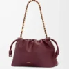 Borsa Flamenco media in morbida pelle di agnello nappa Dark Burgundy Borsa Flamenco media in morbida pelle di agnello nappa Dark Burgundy