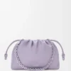 Borsa Flamenco media in morbida pelle di agnello nappa Dirty Mauve