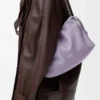Borsa Flamenco media in morbida pelle di agnello nappa Dirty Mauve