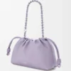 Borsa Flamenco media in morbida pelle di agnello nappa Dirty Mauve