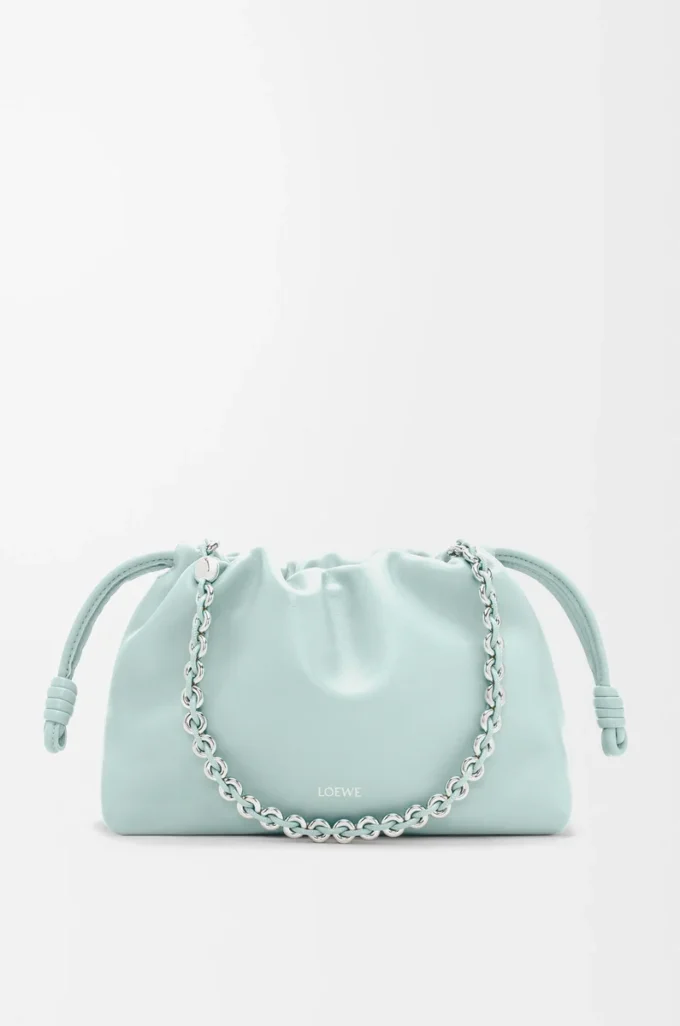 Borsa Flamenco media in morbida pelle di agnello nappa Frozen