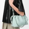 Borsa Flamenco media in morbida pelle di agnello nappa Frozen