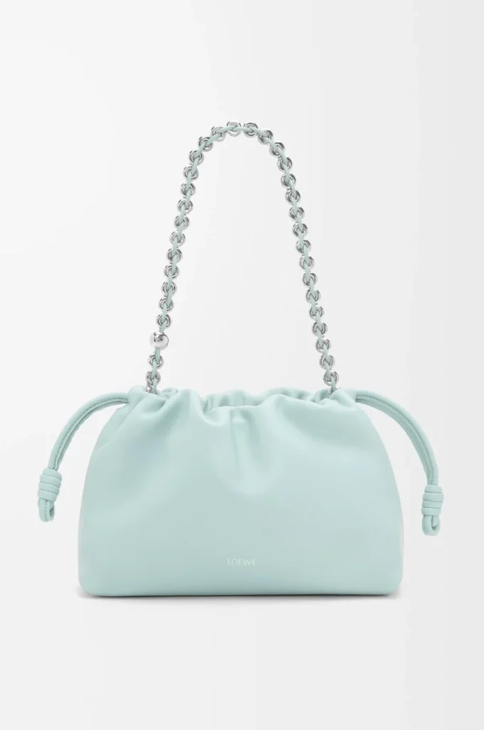 Borsa Flamenco media in morbida pelle di agnello nappa Frozen