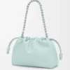 Borsa Flamenco media in morbida pelle di agnello nappa Frozen