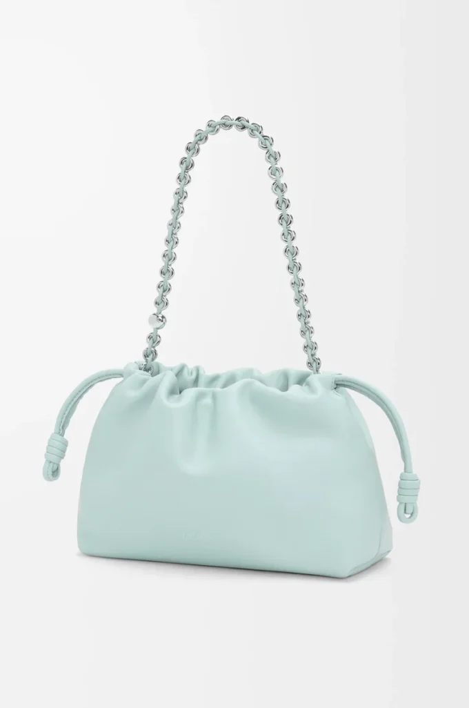 Borsa Flamenco media in morbida pelle di agnello nappa Frozen