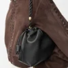 Borsa Flamenco media in morbida pelle di agnello nappa nera Borsa Flamenco media in morbida pelle di agnello nappa nera