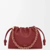 Borsa Flamenco media in morbida pelle di agnello nappa rosso bruciato Borsa Flamenco media in morbida pelle di agnello nappa rosso bruciato