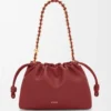 Borsa Flamenco media in morbida pelle di agnello nappa rosso bruciato Borsa Flamenco media in morbida pelle di agnello nappa rosso bruciato