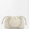 Borsa Flamenco media in morbida pelle di agnello nappa Sea Salt