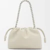 Borsa Flamenco media in morbida pelle di agnello nappa Sea Salt