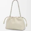 Borsa Flamenco media in morbida pelle di agnello nappa Sea Salt