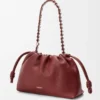 Borsa Flamenco media in pelle di vitello a grana fine Mogano Borsa Flamenco media in pelle di vitello a grana fine Mogano