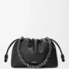 Borsa Flamenco media in pelle di vitello a grana fine Nero Borsa Flamenco media in pelle di vitello a grana fine Nero