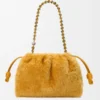 Borsa Flamenco media in shearling giallo Borsa Flamenco media in shearling giallo