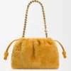Borsa Flamenco media in shearling giallo Borsa Flamenco media in shearling giallo