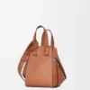 Borsa Hammock compatta in classica pelle di vitello marrone chiaro