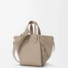 Borsa Hammock compatta in morbida pelle di vitello martellata Clay