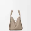 Borsa Hammock compatta in morbida pelle di vitello martellata Clay