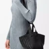 Borsa Hammock compatta in pelle di vitello nera Borsa Hammock compatta in pelle di vitello nera