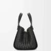 Borsa Hammock compatta in pelle di vitello nera Borsa Hammock compatta in pelle di vitello nera
