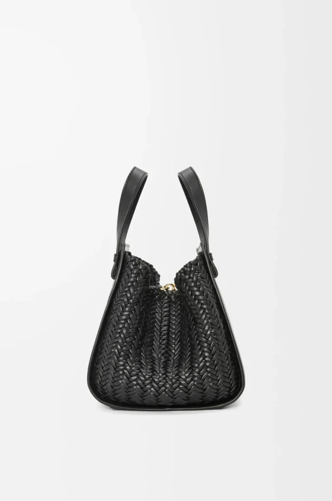 Borsa Hammock compatta in pelle di vitello nera Borsa Hammock compatta in pelle di vitello nera